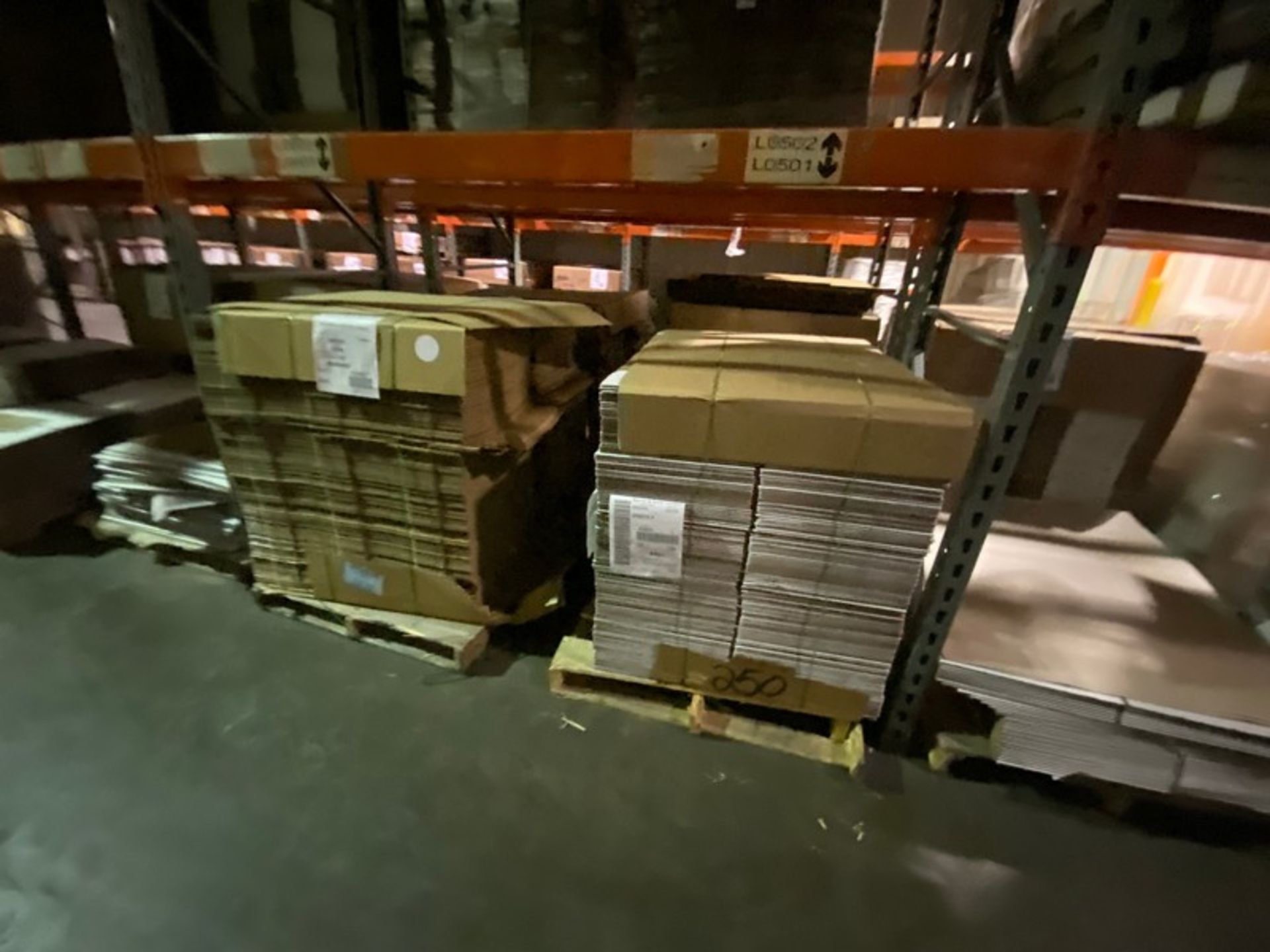 LOT OF ASSORTED CORRIGATED, CONTENTS OF BOTTOM SHELF OF PALLET RACKING (LOCATED IN HERMITAGE, PA) - Image 2 of 6