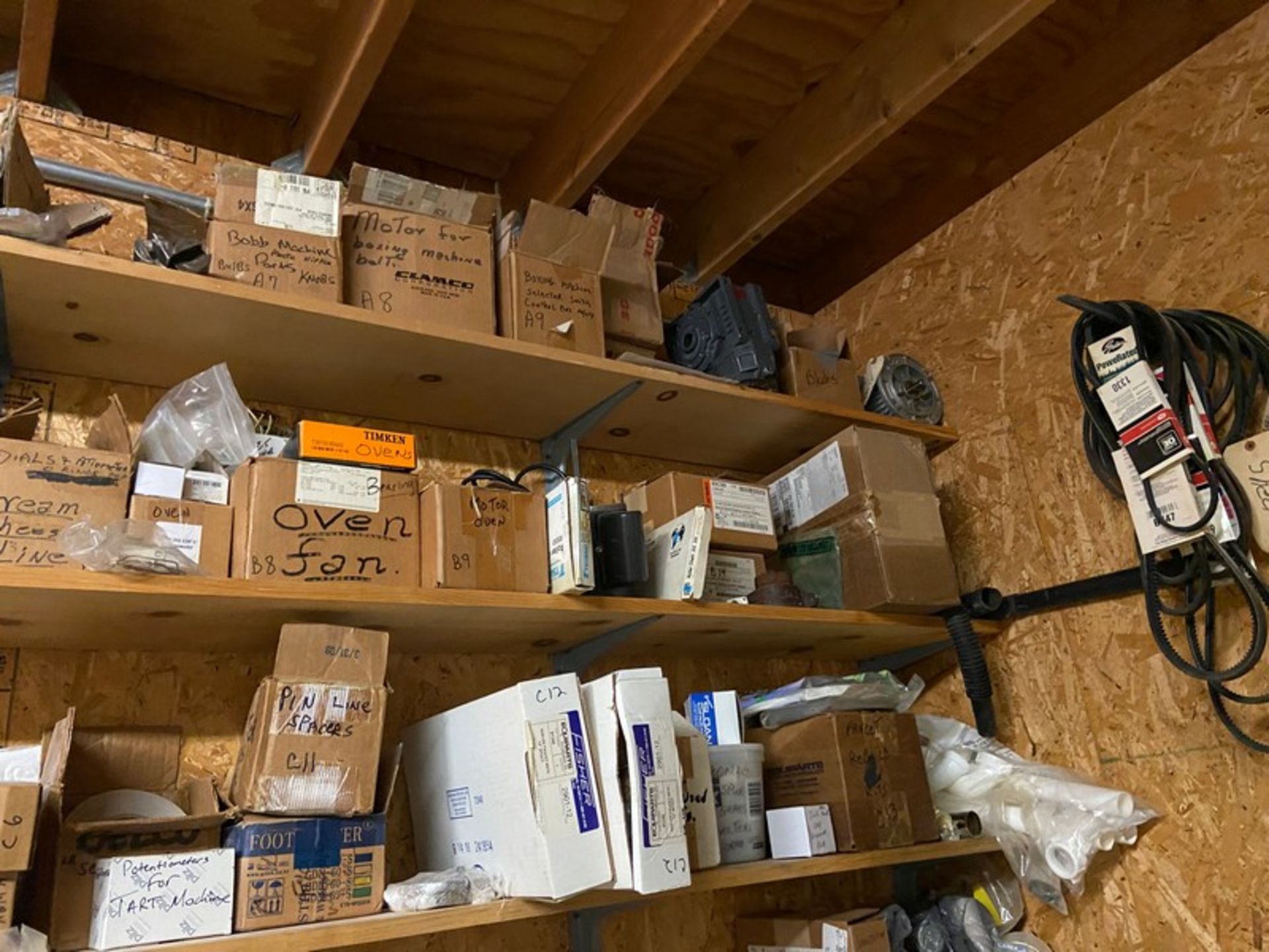 6-SHELVES OF CONTENTS, INCLUDES MOTORS, CASTERS, FUSES, SPARE LIGHTS, ELECTRICAL, & OTHER PRESENT - Image 8 of 8