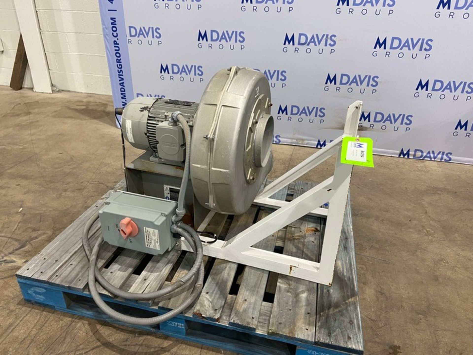 3 hp Blower, with Siemens 1760/1465 RPM Motor, 208-230/460 Volts, 3 Phase, Mounted on Mild Steel