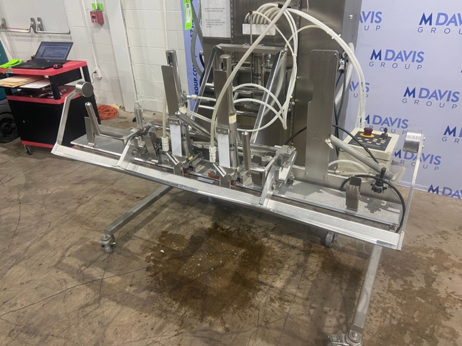 M-Tek Corr-Vac Sealer, S/N 1499, with Aprox. 64" W Jaws, Mounted on Portable S/S Frame (INV# - Image 3 of 12