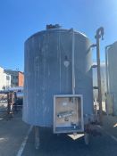 St. Regis Aprox. 3,000 Gal. Vertical Jacketed S/S Tank, S/N 9607, with S/S Drain Alcove, with Dual