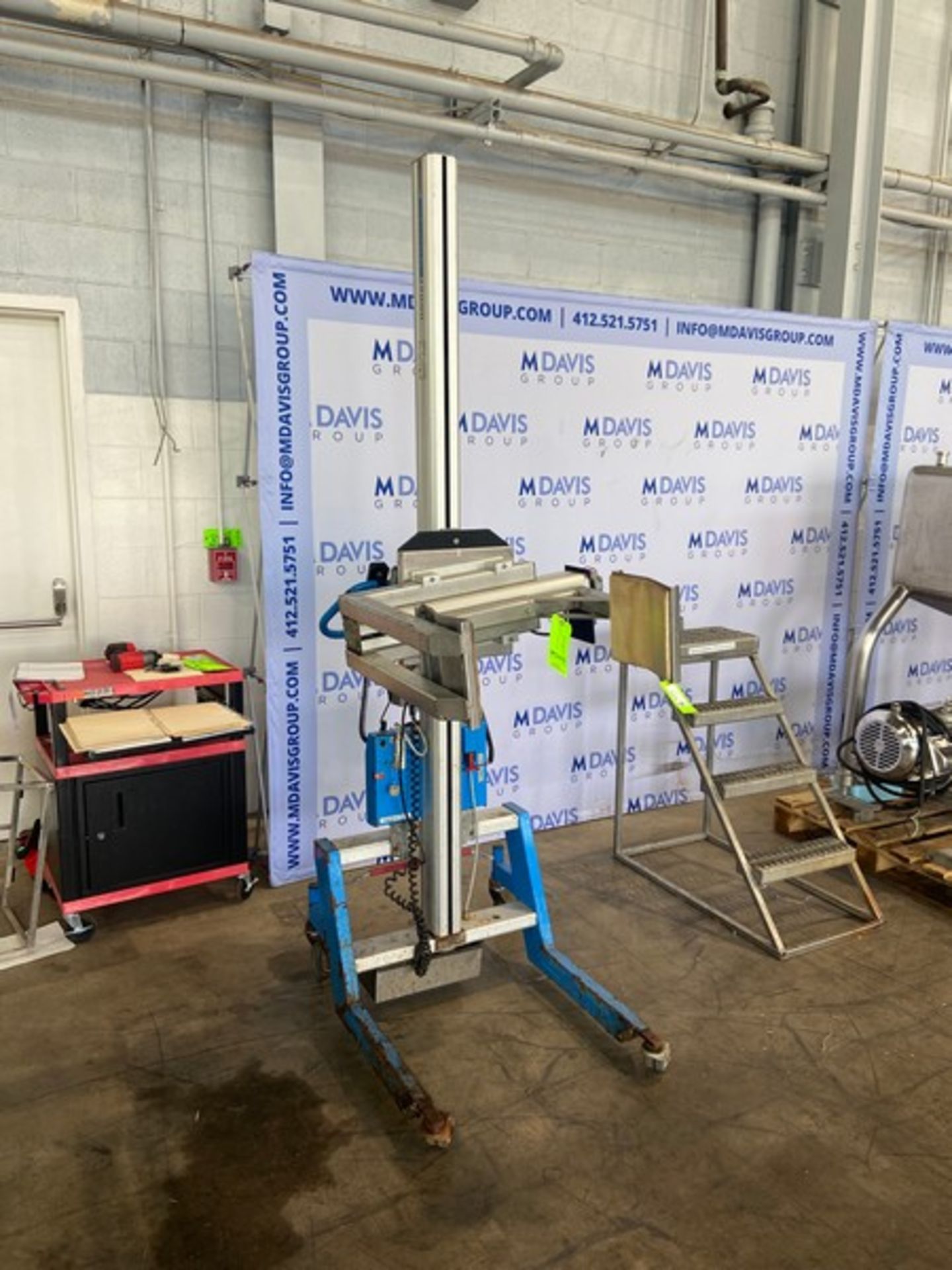 R on I Lift-O-Flex Column Lift, with Clamp Attachment, Mounted on Portable Frame(INV#95476)(