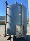 St. Regis Aprox. 3,000 Gal. Vertical Jacketed S/S Tank, S/N 9607, with S/S Drain Alcove, with Dual