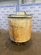 Aprox. 350 Gal. S/S Single Wall Steel Tank, Internal Dims.: Aprox. 45" Deep x 48" Dia., with