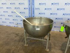 Groen 80 Gal. S/S Kettle, M/N GN 80 SP, S/N 35543, Working Pressure 100 PSI, Mounted on S/S Legs (