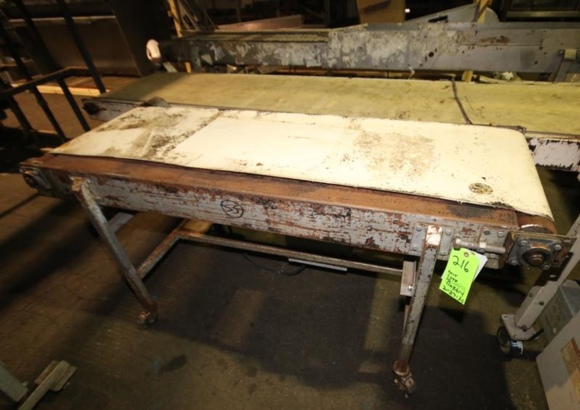 70" L x 20.5" x 34" W Conveyor with Drive, Mounted on Casters(INV#65755) (Located at the MDG Auction