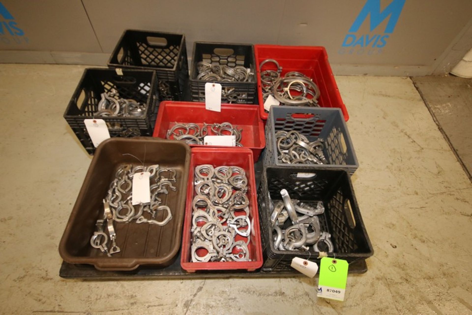 Pallet of Assorted S/S Clamps form 1.5" to 10" (INV#87049)(Located @ the MDG Auction Showroom in