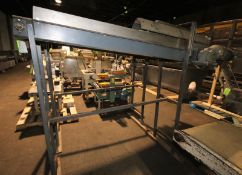 92" L x 12" W Inclined Conveyor, 57" to 67" H, with S/S Belt, Drive & Heat Lamp(INV#65758) (