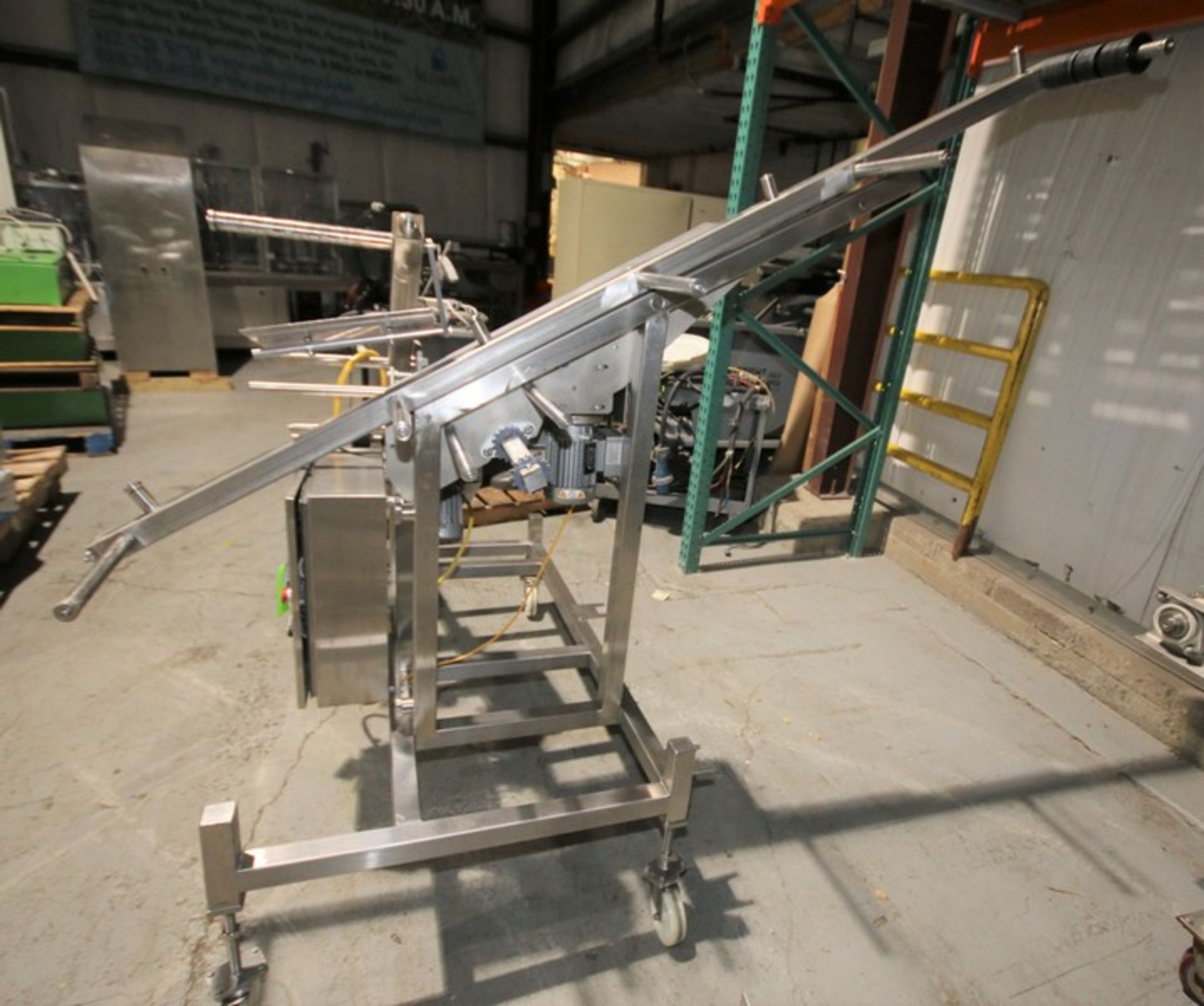 90 Degree Inclined S/S Belt Conveyor System 10” W, with Drive Motors, Control Cabinet with Allen - Image 3 of 5