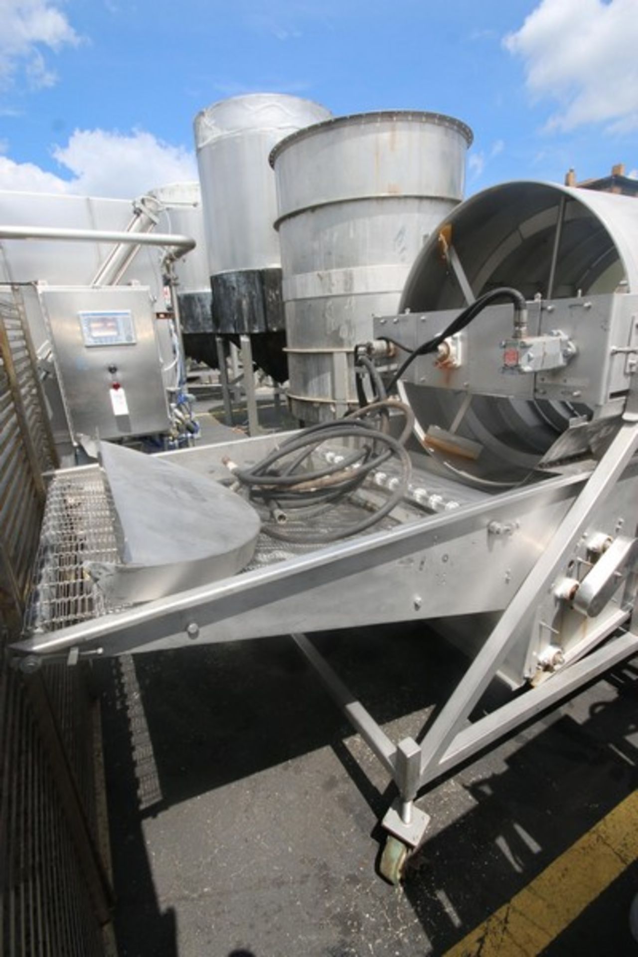Nothum S/S Tumbler, M/N NRP-40, with S/S Mesh Infeed Conveyor, Aprox. 40" W, with Aprox. 46" Dia. - Bild 11 aus 12