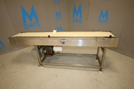 BMD 92" L x 34" H S/S Power Belt Conveyor with 12" Belt, 1/2 hp/1725 rpm, with AD VFD, 230/460V, (