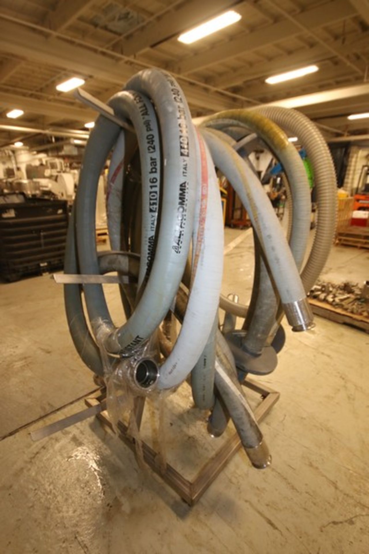 Lot of (8) 2.5" & 3" Transfer Hoses, Clamp Type & Coupler Type, (Note: Rack Not Included) (INV# - Image 2 of 2