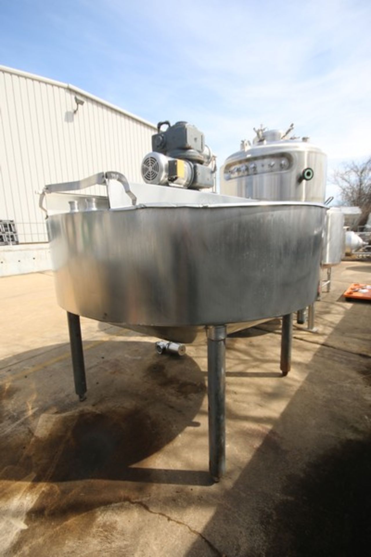 Chester Jenson Aprox. 600 Gallon Cone Bottom Jacket S/S Kettle, Size/Type M70N40C.C, SN 8210-P, with - Image 5 of 9