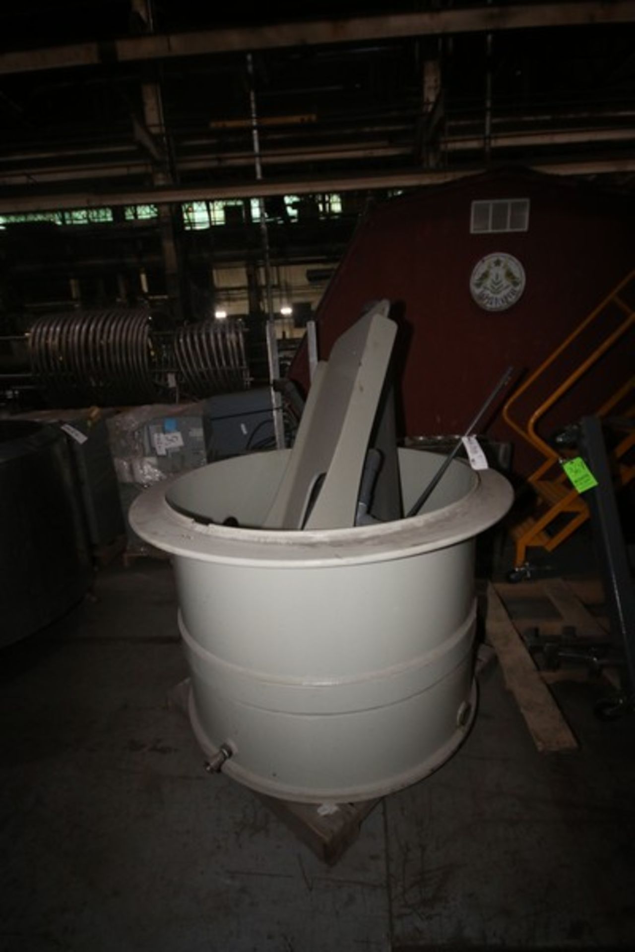 Vertical Plastic Waste Treatment Tank, with Plastic Piping (INV#74646)(LOCATED IN BRADDOCK, PA--