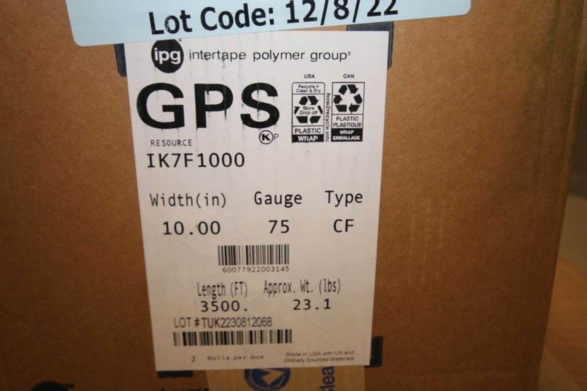 Pallet of (23) Rolls of GPS 10" W x 75 Gauge - Image 3 of 3