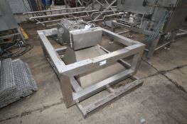 S/S Feed Hopper, Overall Dims.: Aprox. 43" L x 42" x 18" Deep, with Bottom Air Lock Valve with MGM