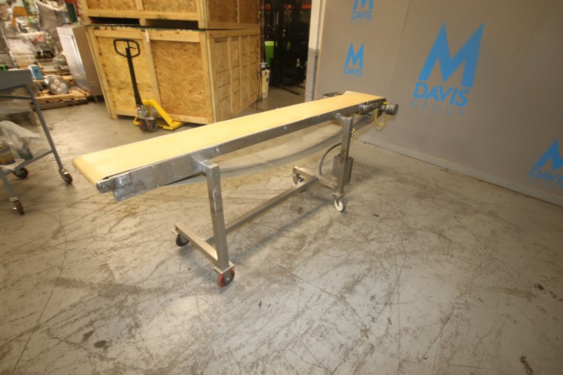 Straight Section of S/S Conveyor, with Aprox. 12" W Belt, Overall Dims.: Aprox. 100" L x 24" W x 35" - Image 3 of 4