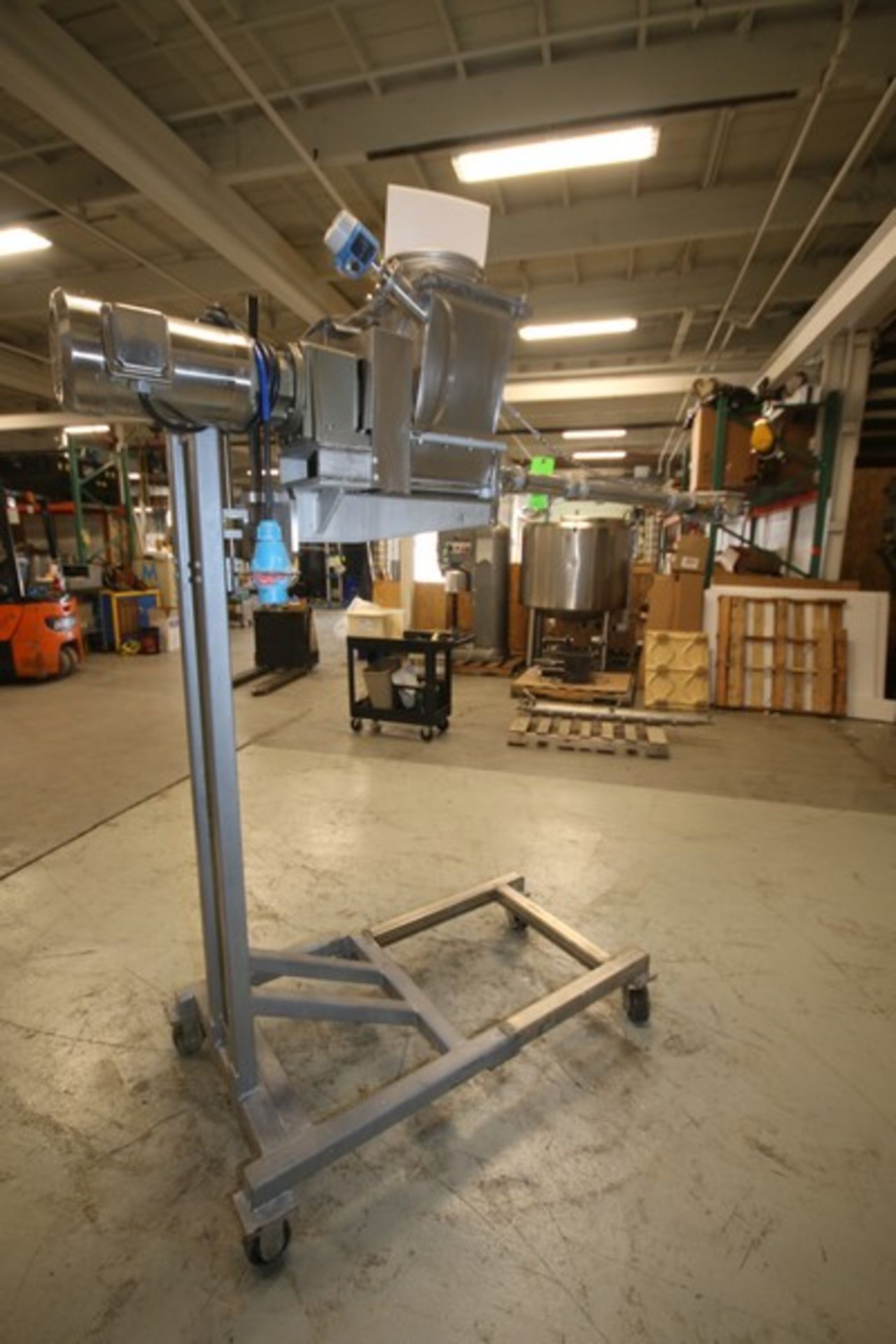 S/S Flour Duster, with 48" Long Manifold, 15" x 10" x 12'" D S/S Hopper, 1.5/1 hp, 1740/1440 rpm, - Image 4 of 7