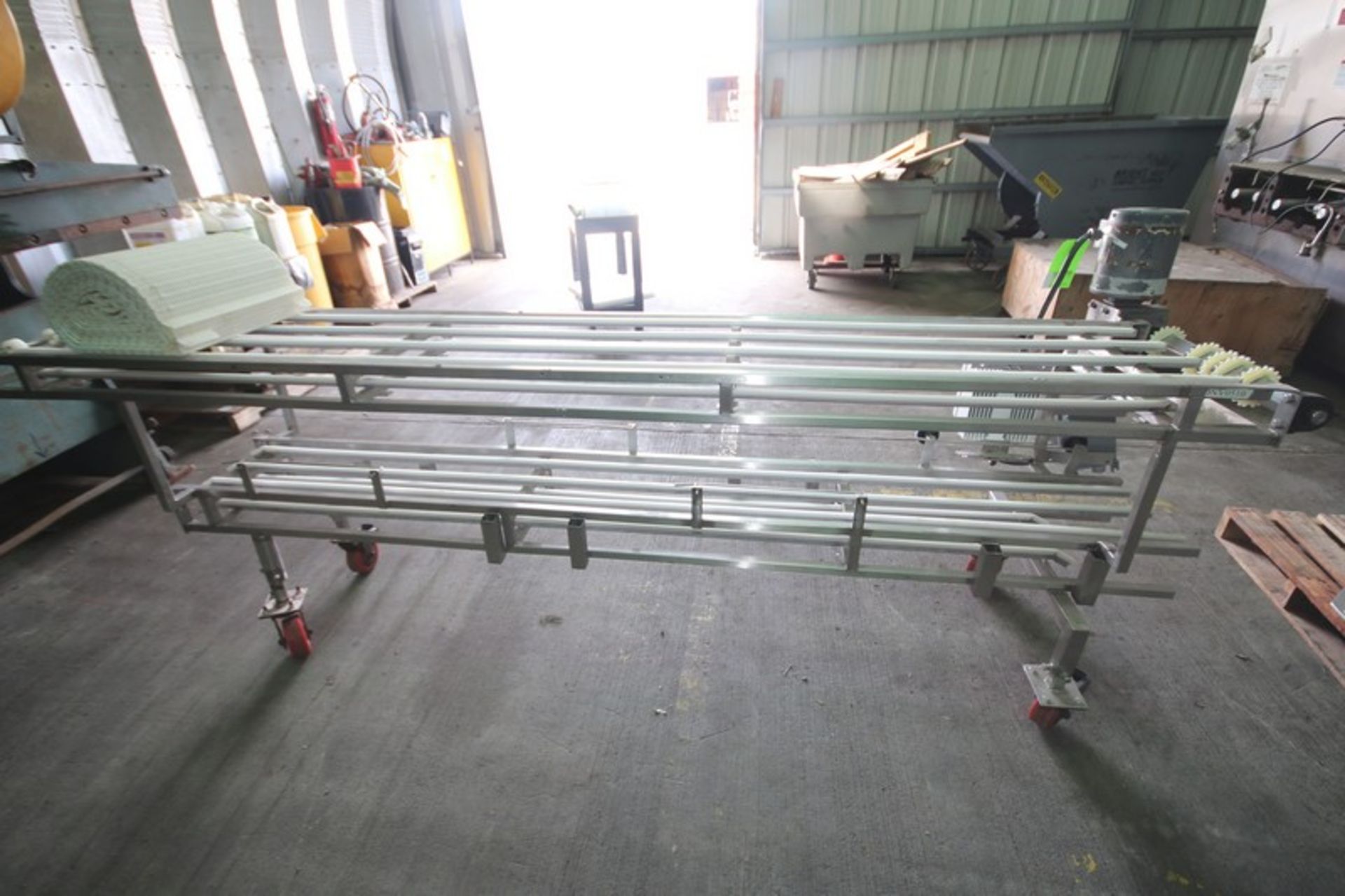 10' L x 20" W x 36" H Portable S/S Conveyor, with 18" W Intralox Type Plastic Belt, 1/2 hp / 1725 - Image 3 of 5