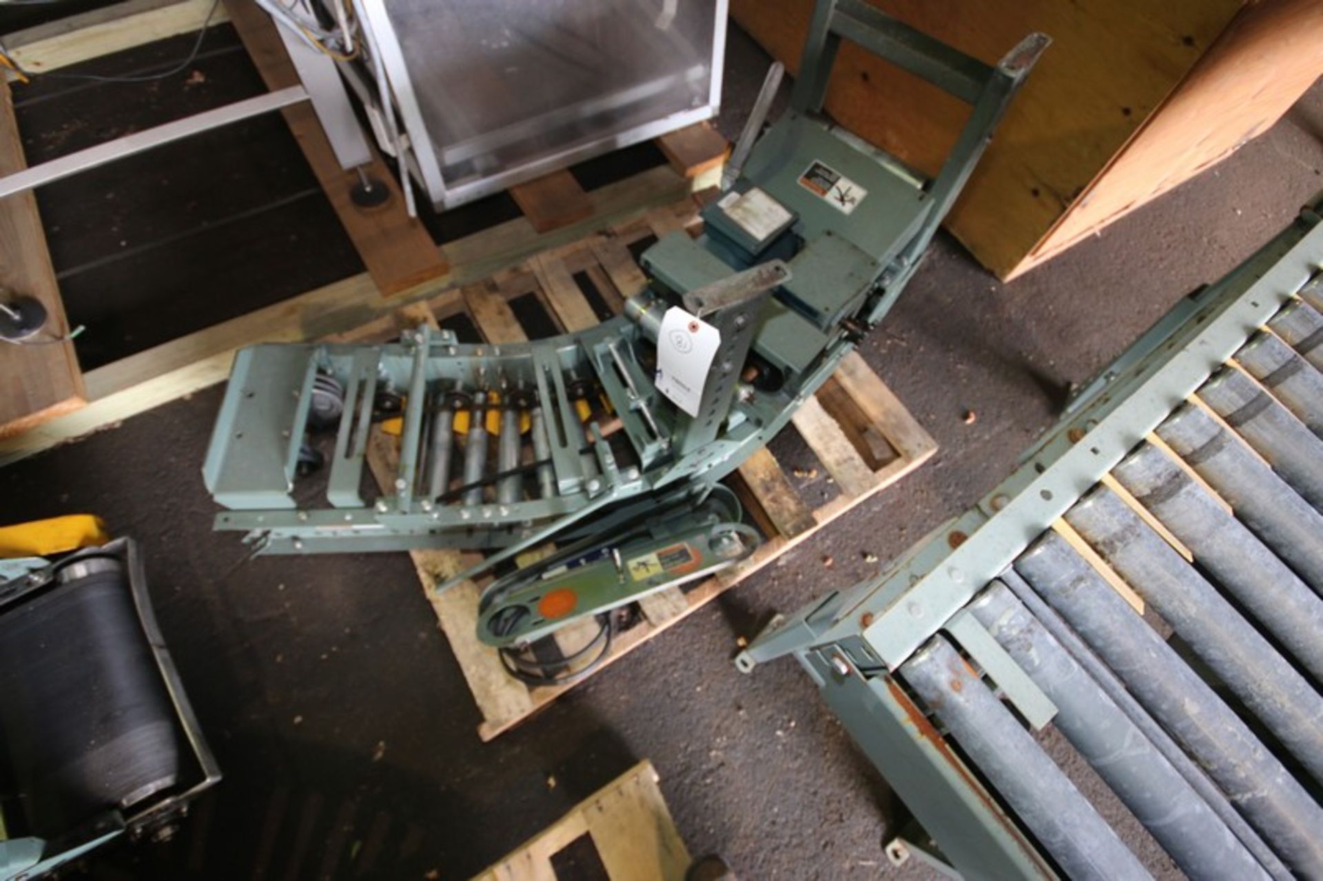 Lot of (4) Sections of Hytrol Skate & Belt Conveyor Sections, Includes (2) 5' L x 13" W Turns & ( - Image 5 of 5