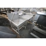 S/S Sink & Counter, Aprox. 79" L x 30" W, with Knee Controls, Mounted on S/S Frame (INV#77623)(