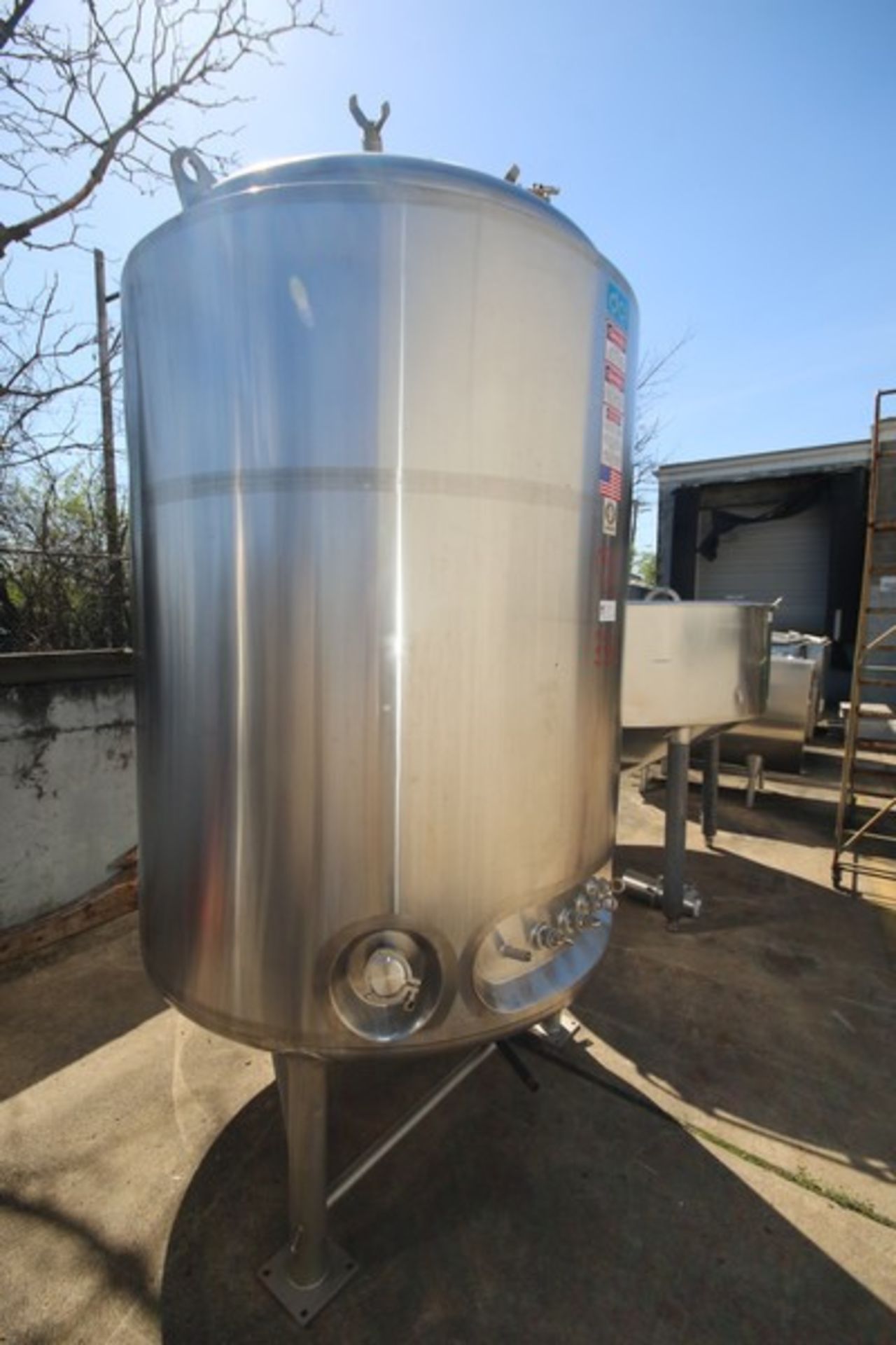 DCI Aprox. 700 Gallon Dome Top, Dome Bottom Jacketed S/S Tank, SN JS2295, MAWP 60/15 psi @ 300°F, - Image 7 of 10