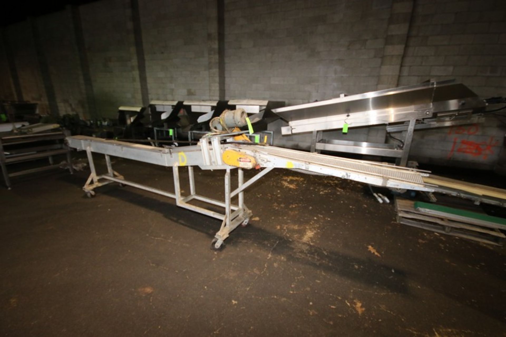 S/S Straight Section of Conveyor, with S/S Mesh Discharge Conveyor, with 3/4 hp Motor, with 1750 RPM