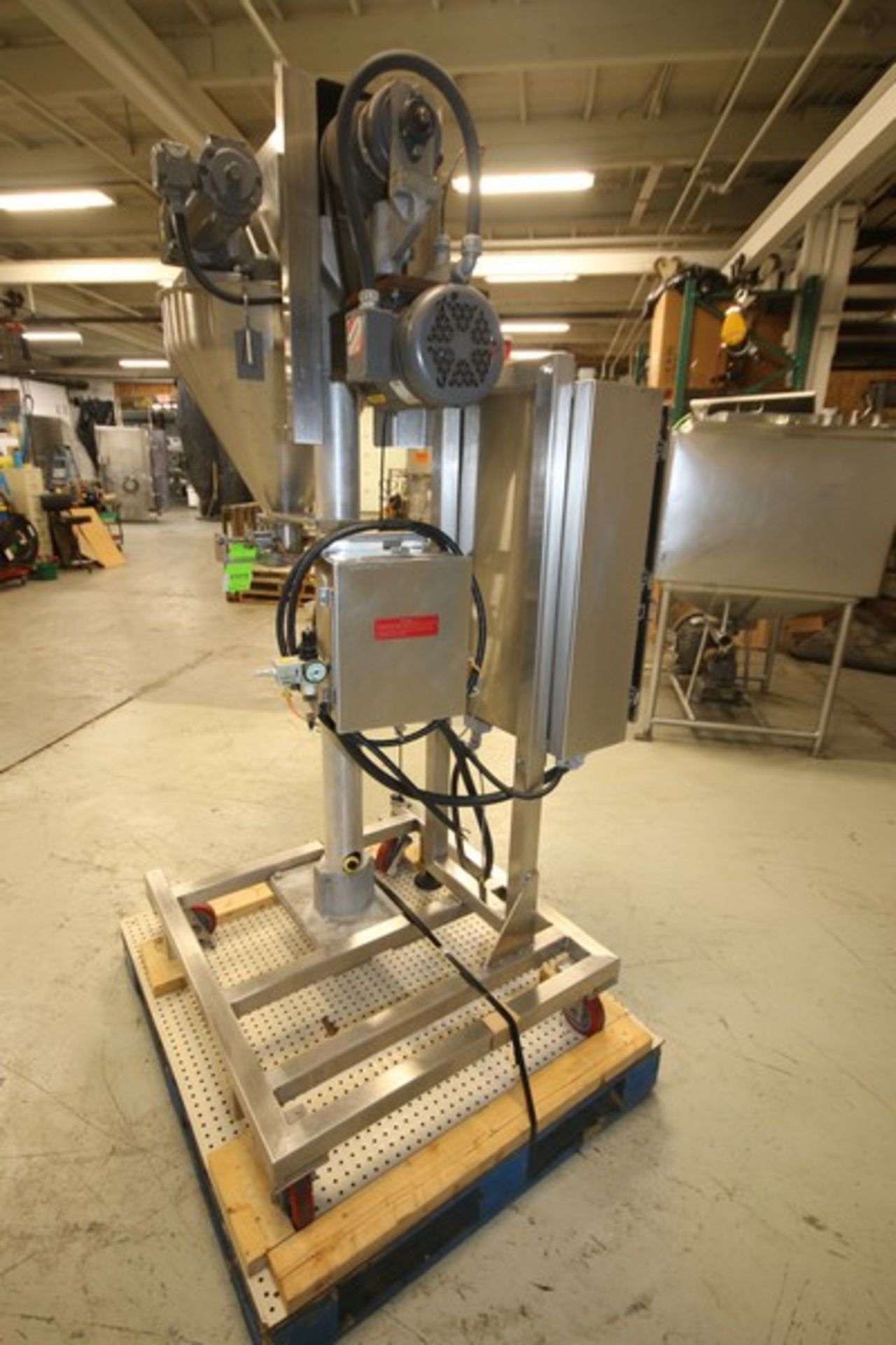 Per Fil Portable S/S Auger Filler, Model PF-11FGC, SN 7858, with 1.5 hp Drive Motor, 1740 rpm, 08- - Image 7 of 12