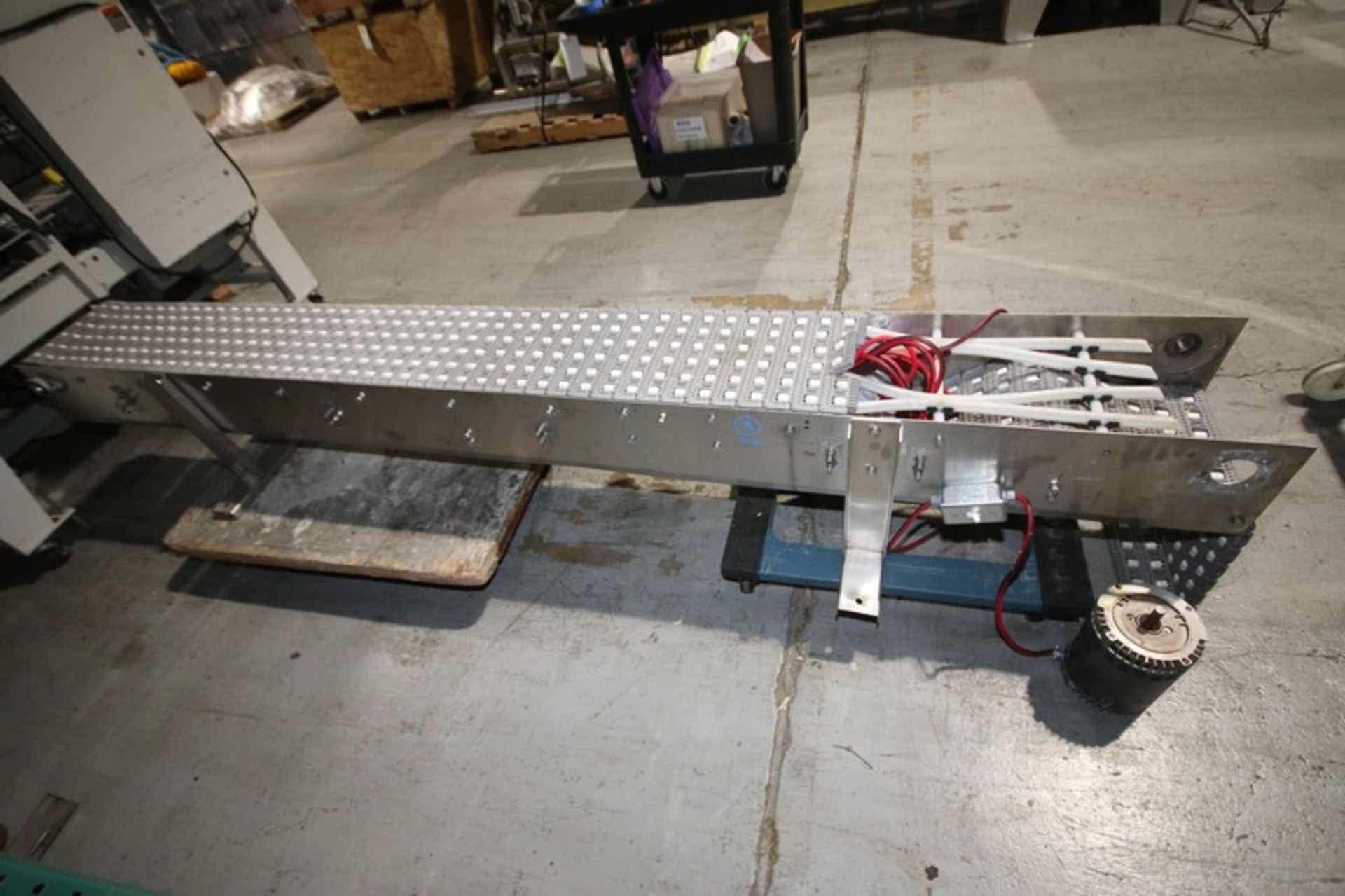 10 ft L S/S Conveyor with 12” W Plastic Belt with Rollers, with Motor, (Note: Drive Missing), (INV# - Image 3 of 3