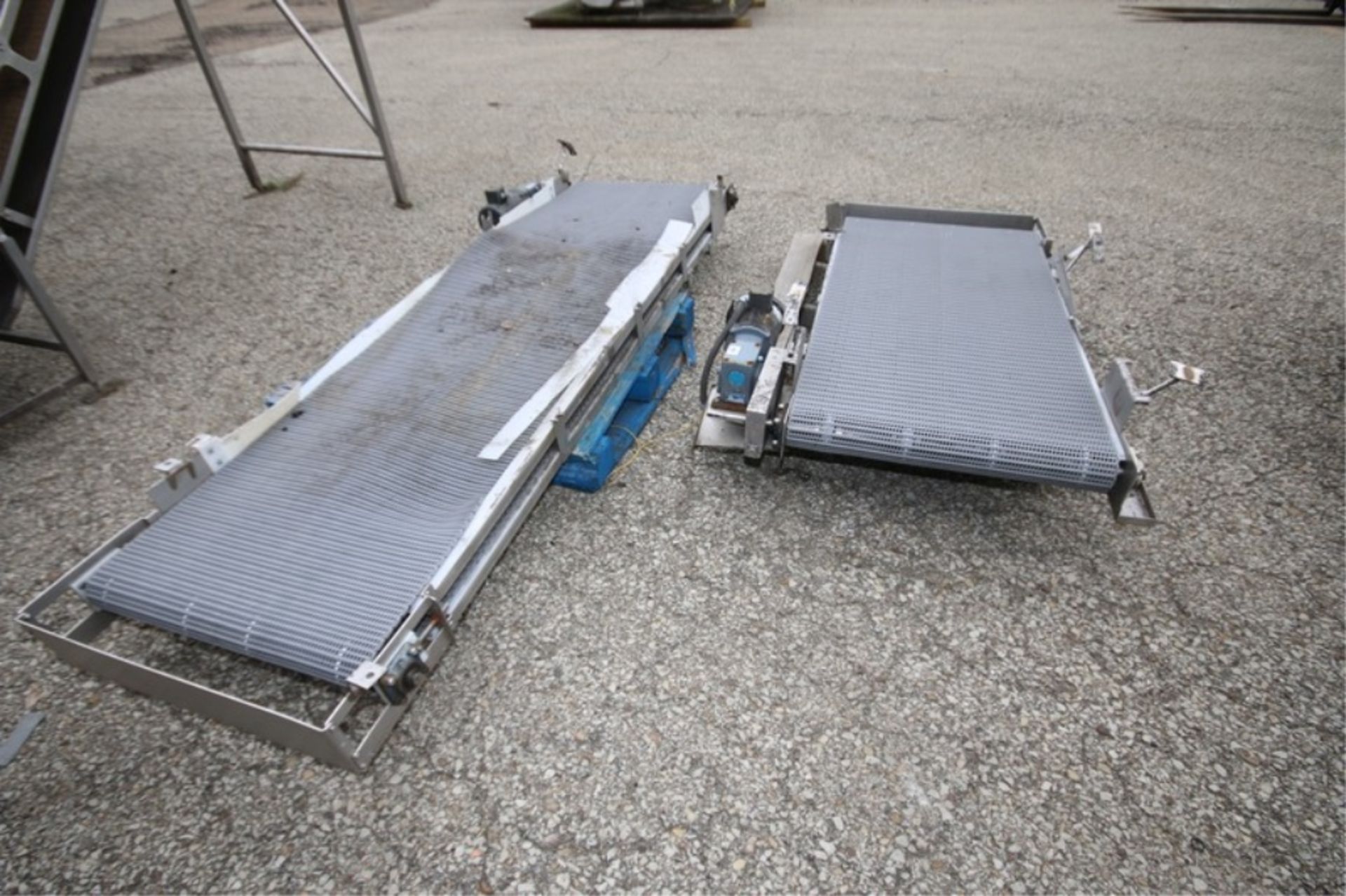 Lot of (2) Sections of 9' L & 5' L x 30" W S/S Belt Conveyors with Baldor .5 & .33 hp / 1725 rpm - Image 2 of 2