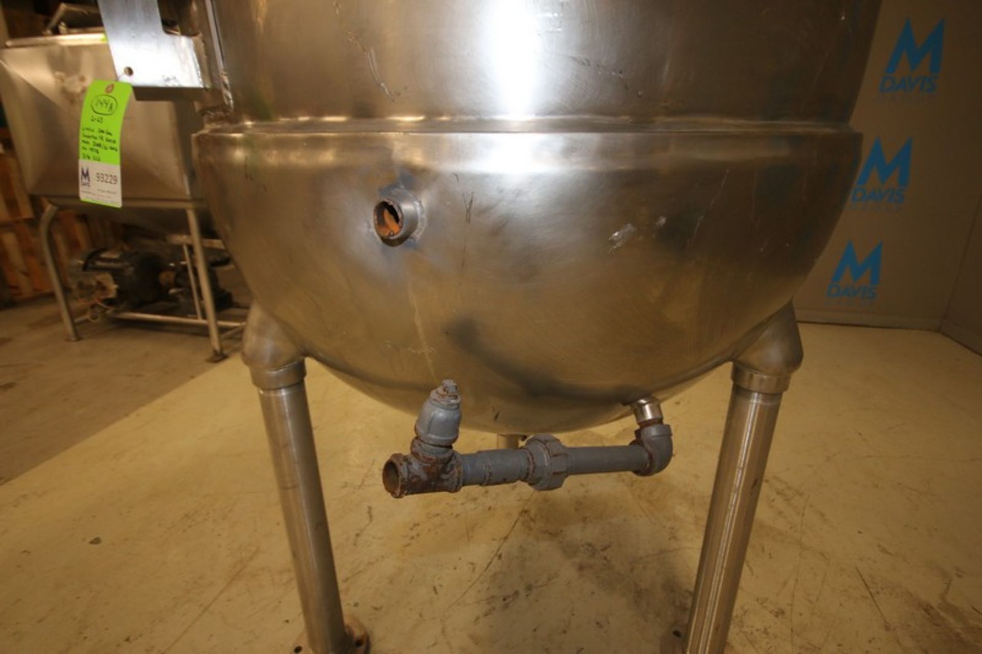 Groen 200 Gal. S/S Jacketed Kettle, Model INA / 2-200, SN 1978, BN 88764, with Scrape Surface Off- - Image 6 of 7