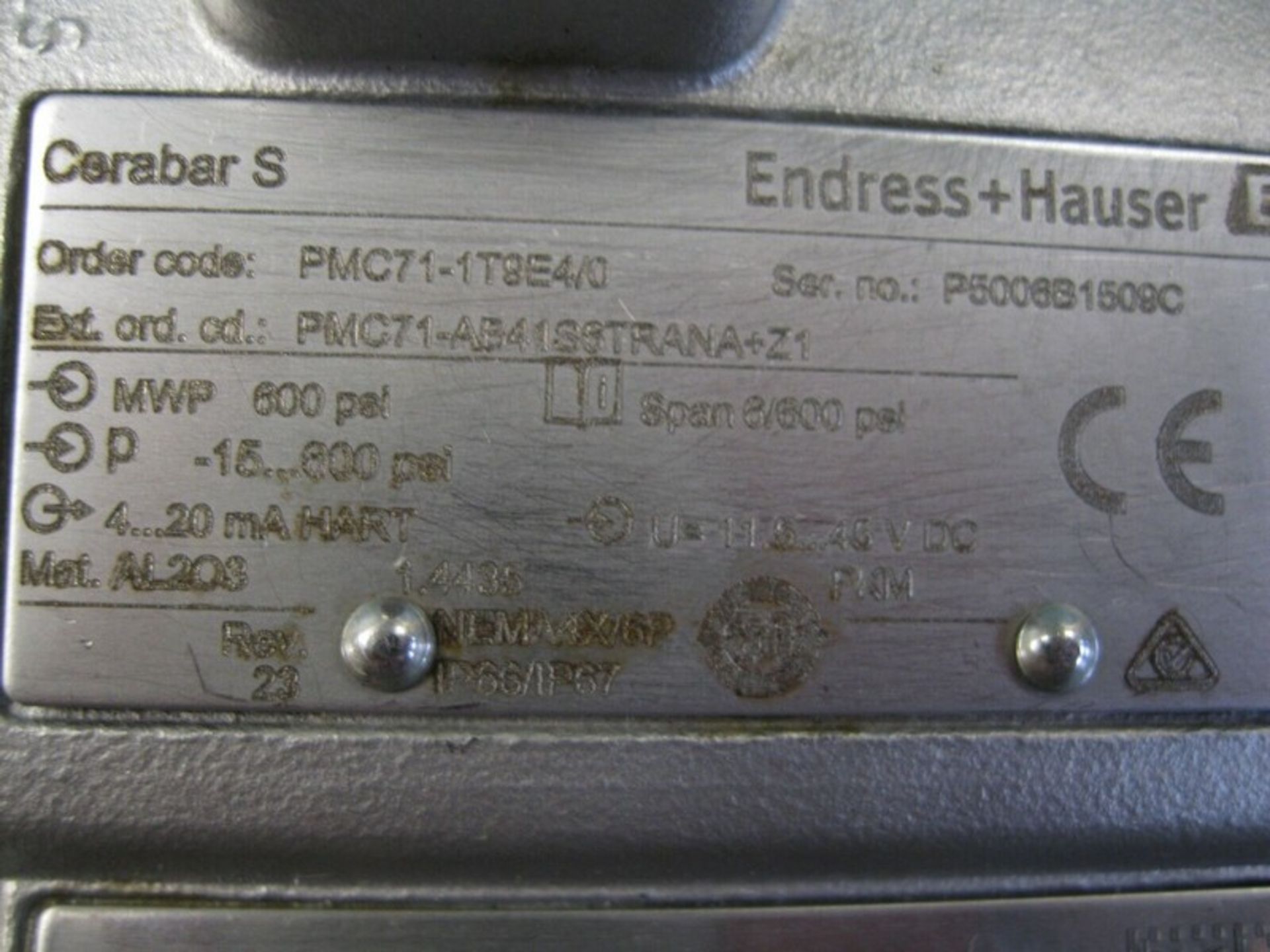 Endress Hauser PMC71-1T9E4/0 Cerabar S Pressure Transmitter (Located Springfield, NH)(Handling - Image 5 of 5