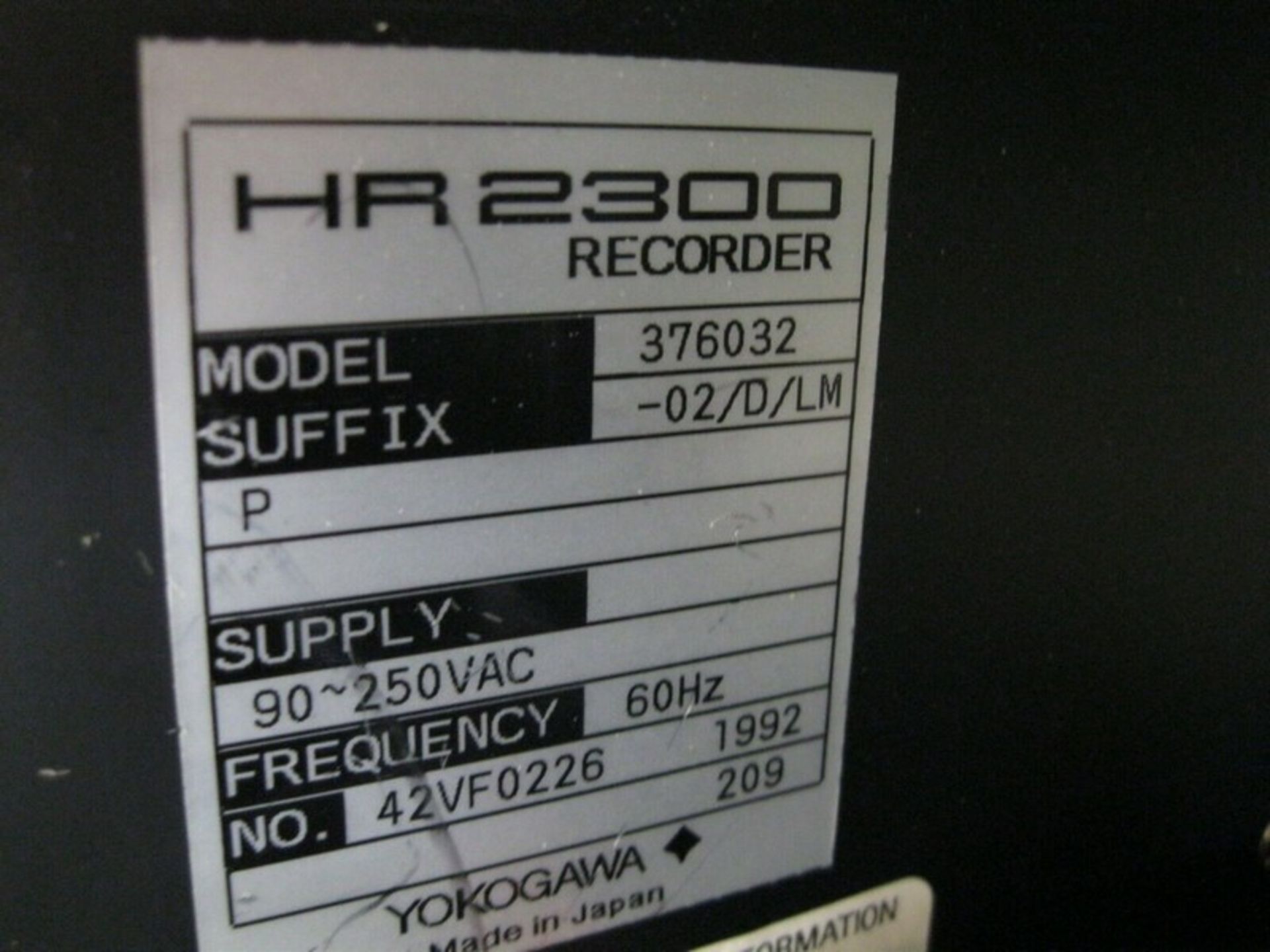 Yokogawa HR2300 Model 376032 Hybrid Chart Recorder NO PAPER TRAY (Located Springfield, NH)( - Image 8 of 8