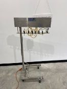 Accutek Filler, Model 00-005-000, SN A-17-204756, 110 Volts, 80 PSI, 6 heads. Unit was mfg in 2012