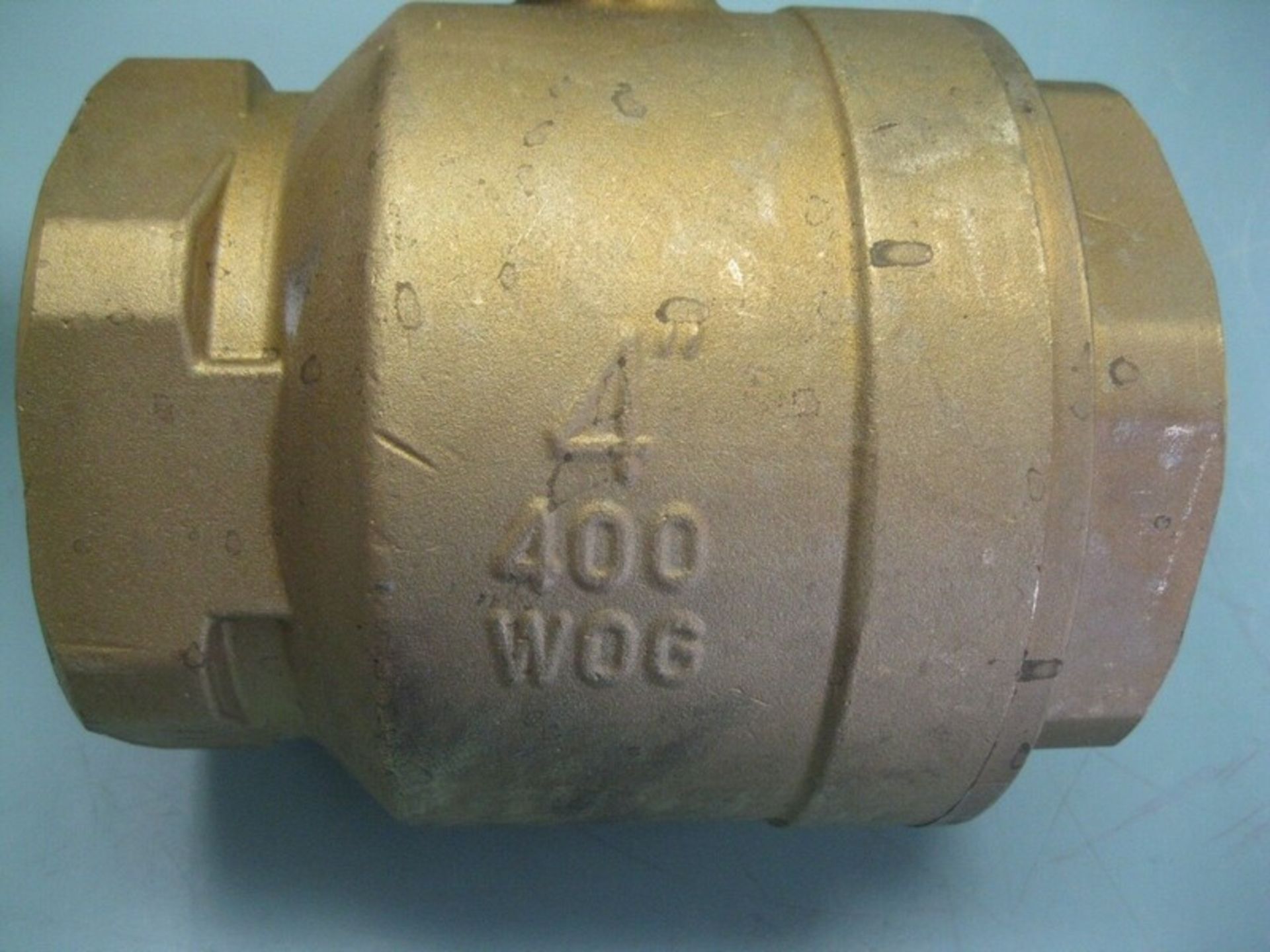 Lot of (5) 4" NPT DFS 150# SWP / 400# WOG Brass FP Fig 340 Ball Valve NEW (Handling Fee $25) ( - Image 5 of 5