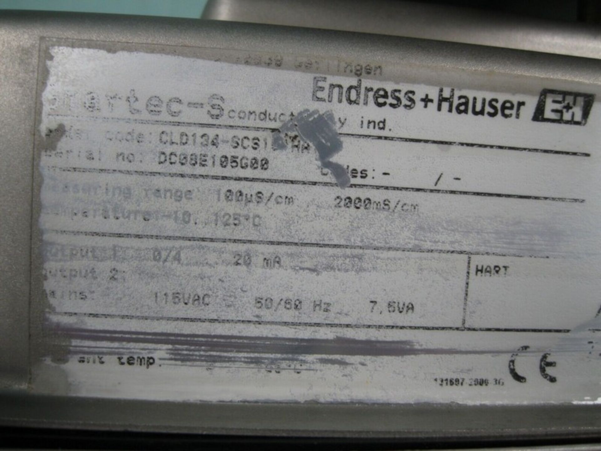 Endress Hauser CLD134-SCS151HA1 Smartec S Conductivity Transmitter (Located Springfield, NH)( - Image 5 of 5