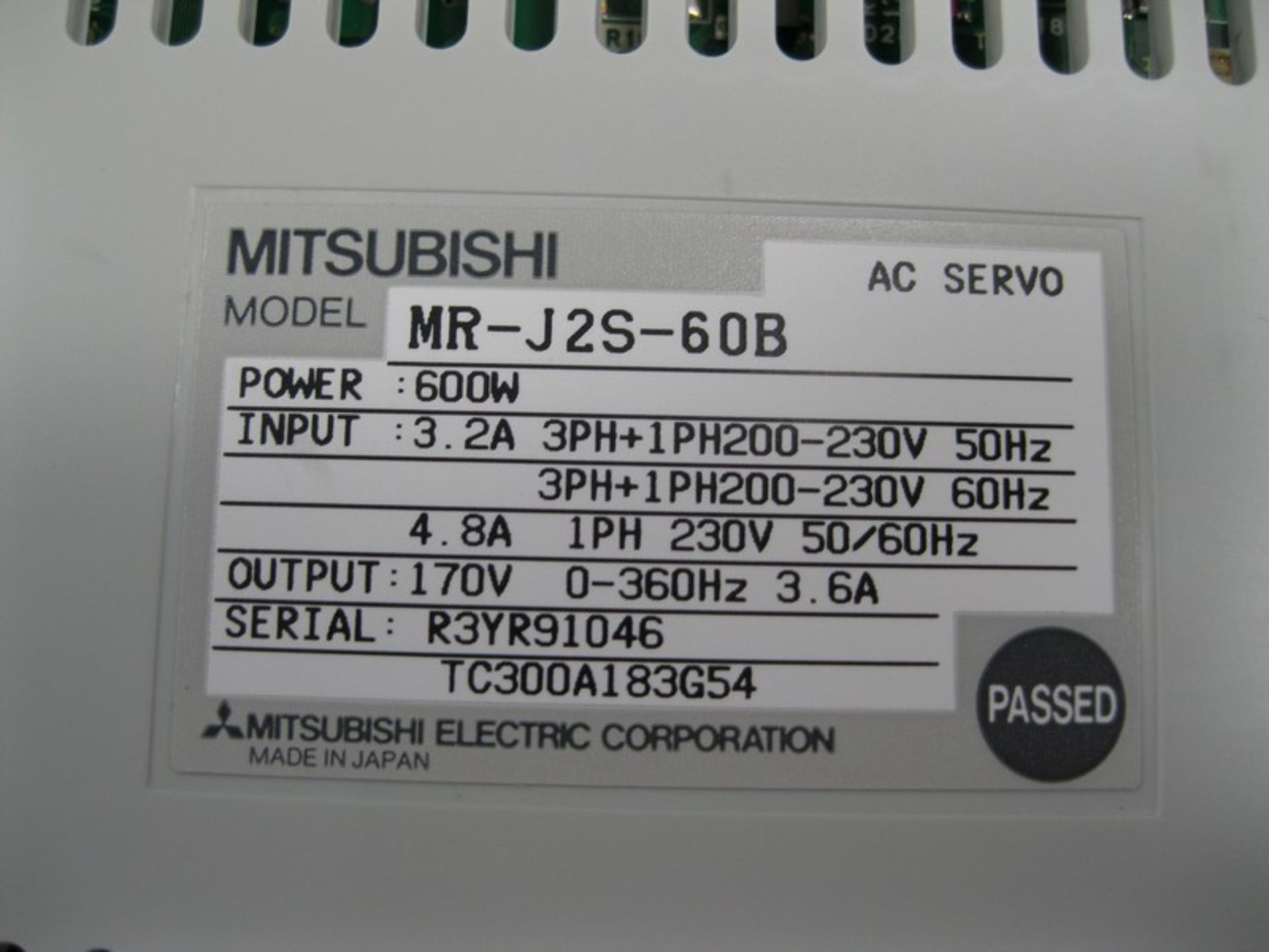 Lot (11) Mitsubishi Electric MR-J2S-60B AC Servo Drive (Located Springfield, NH)(Handling Fee $ - Image 2 of 3