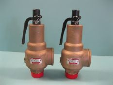 Lot (2) 2" x 2-1/2" Spirax Sarco 570JHML Bronze Pressure Relief Valve (Located Springfield, NH)(