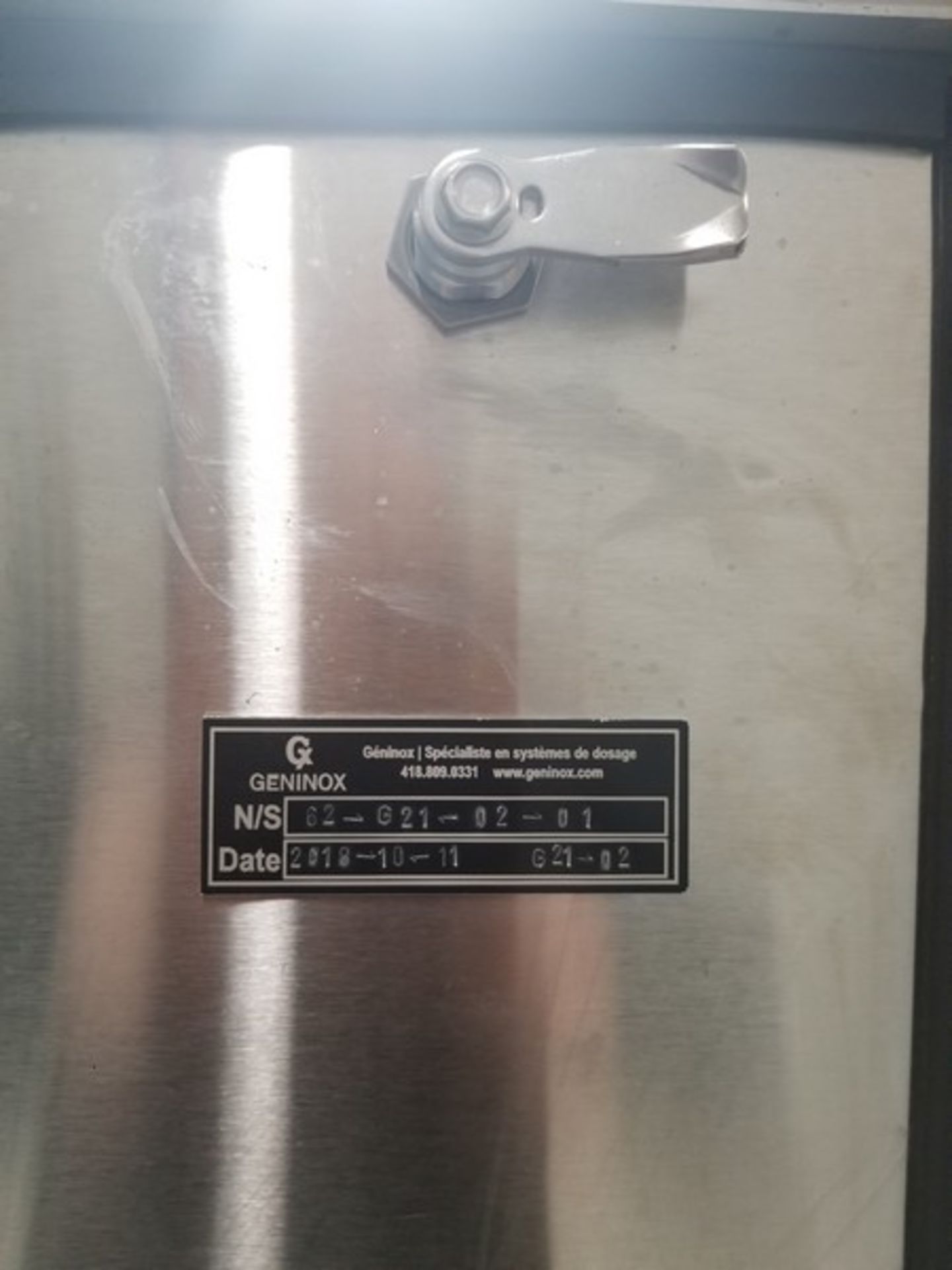 Geninox Pneumatic Piston Filler, Model G-21-2, 2018 - Utilized for Liquids (Located Mississauga, - Image 5 of 9