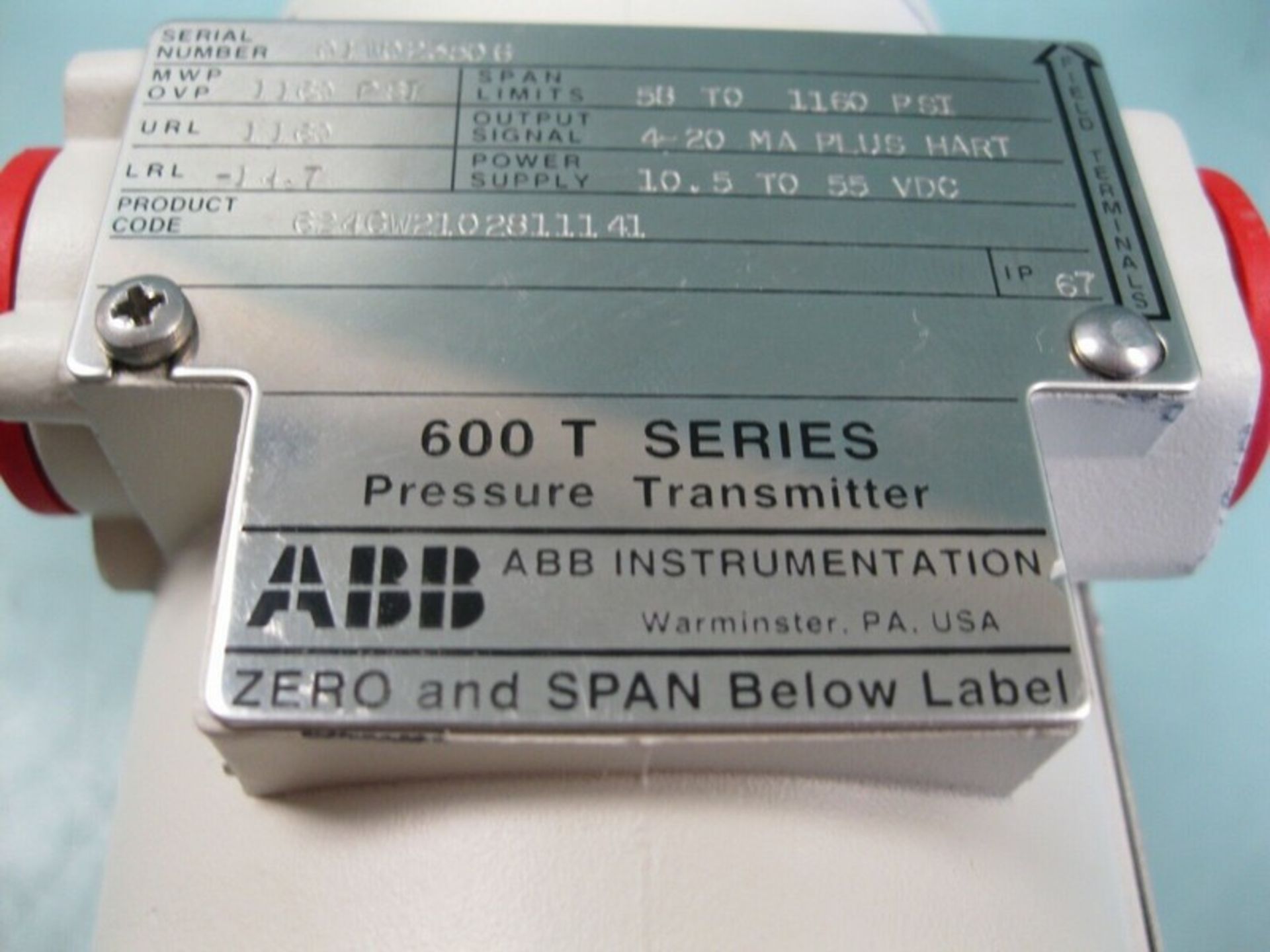 ABB 600T Model 624G Pressure Transmitter (Located Springfield, NH)(Handling Fee $25) (NOTE: - Image 5 of 7