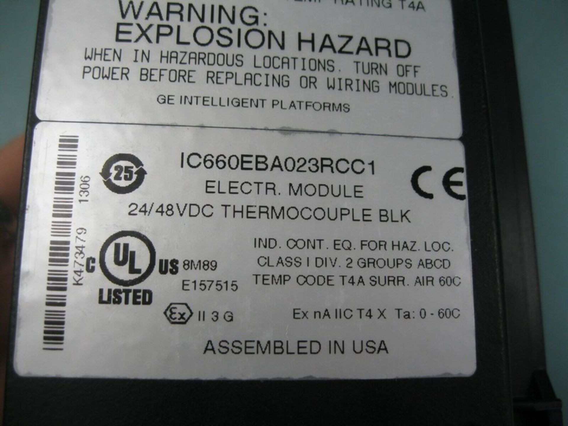 Lot of (8) GE FANUC Genius IC660BBA023 Thermocouple Input (Located Springfield, NH)(Handling Fee $ - Image 4 of 8