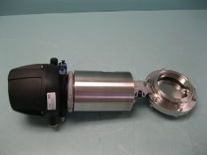 4" GEA SS Type 7300 Sanitary Butterfly Valve W/TA1 Control Top (Located Springfield, NH)(Handling