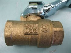 Lot (100) 3/8" NPT Jenkins 600# CWP Brass FP 201J LD Ball Valve NEW (Located Springfield, NH)(