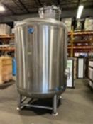 Fronhofer 40BBL (1240 gallon) S/S Brite Tank, S/N 040B-001 - 128" tall x 72-1/4" diameter, CIP