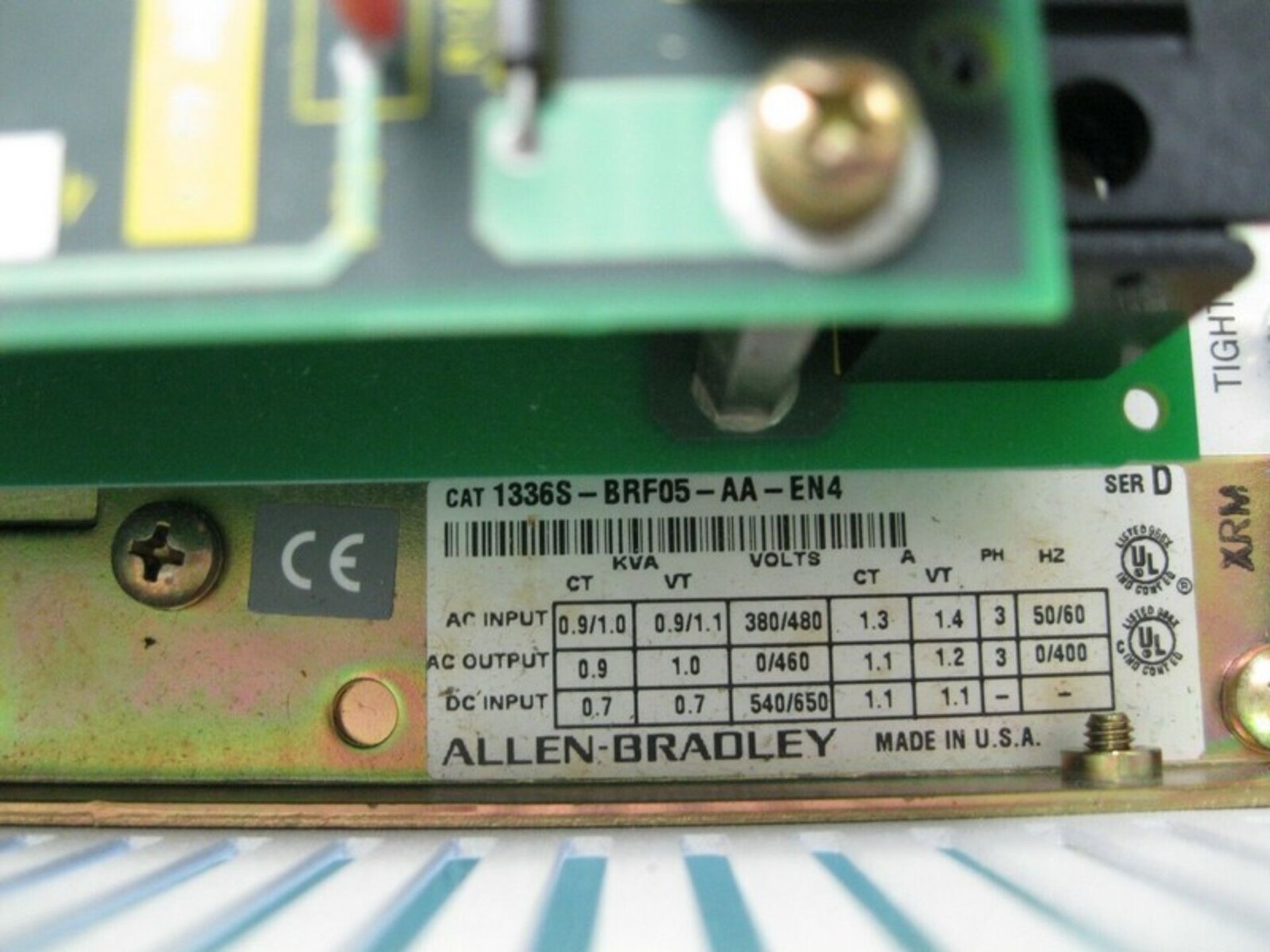 Allen-Bradley 1336S-BRF05 Adjustable Frequency 0.5 HP AC Drive (Located Springfield, NH)(Handling - Image 6 of 9