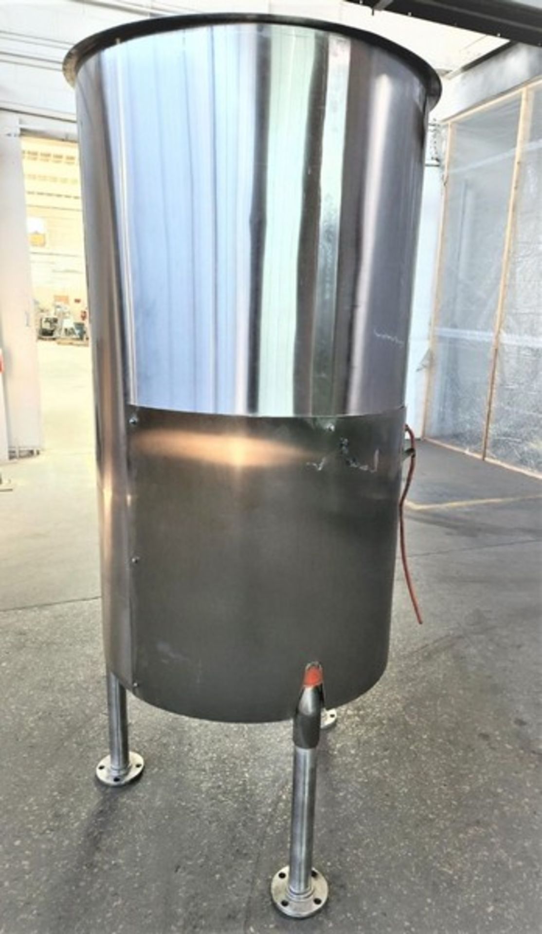 Aprox. 250 Gal. S/S Sanitary Vertical Cone-Bottom Tank, Unit last used in the food industry, Unit - Image 3 of 8