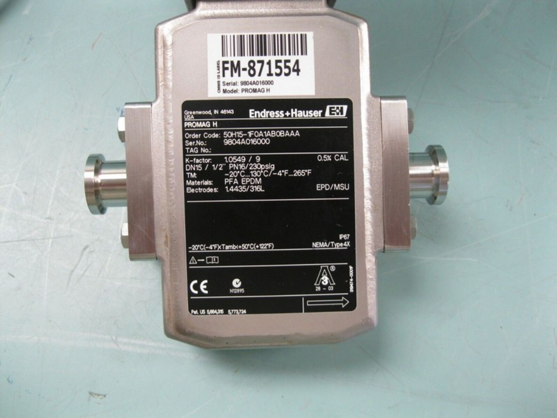 Endress Hauser 50H15-1F0A1AB0BAAA Promag 50 Flowmeter (Located Springfield, NH)(Handling Fee $25) ( - Image 3 of 7