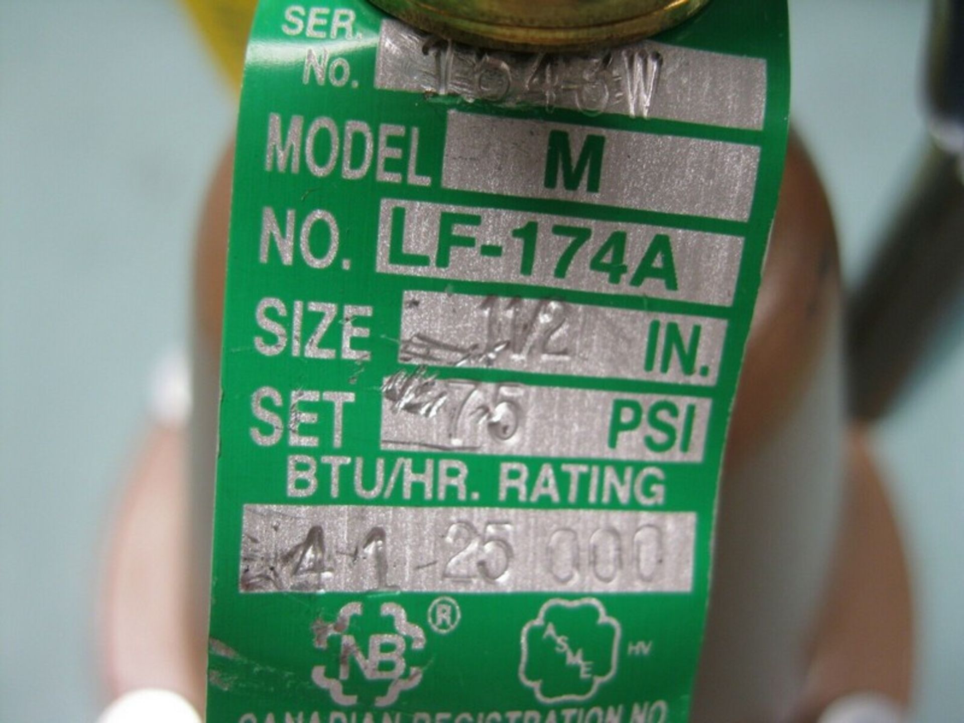 Lot (3) 1-1/2" NPT Watts LF-174A-75 Pressure Safety Relief Valve NEW (Located Springfield, NH)( - Image 3 of 4
