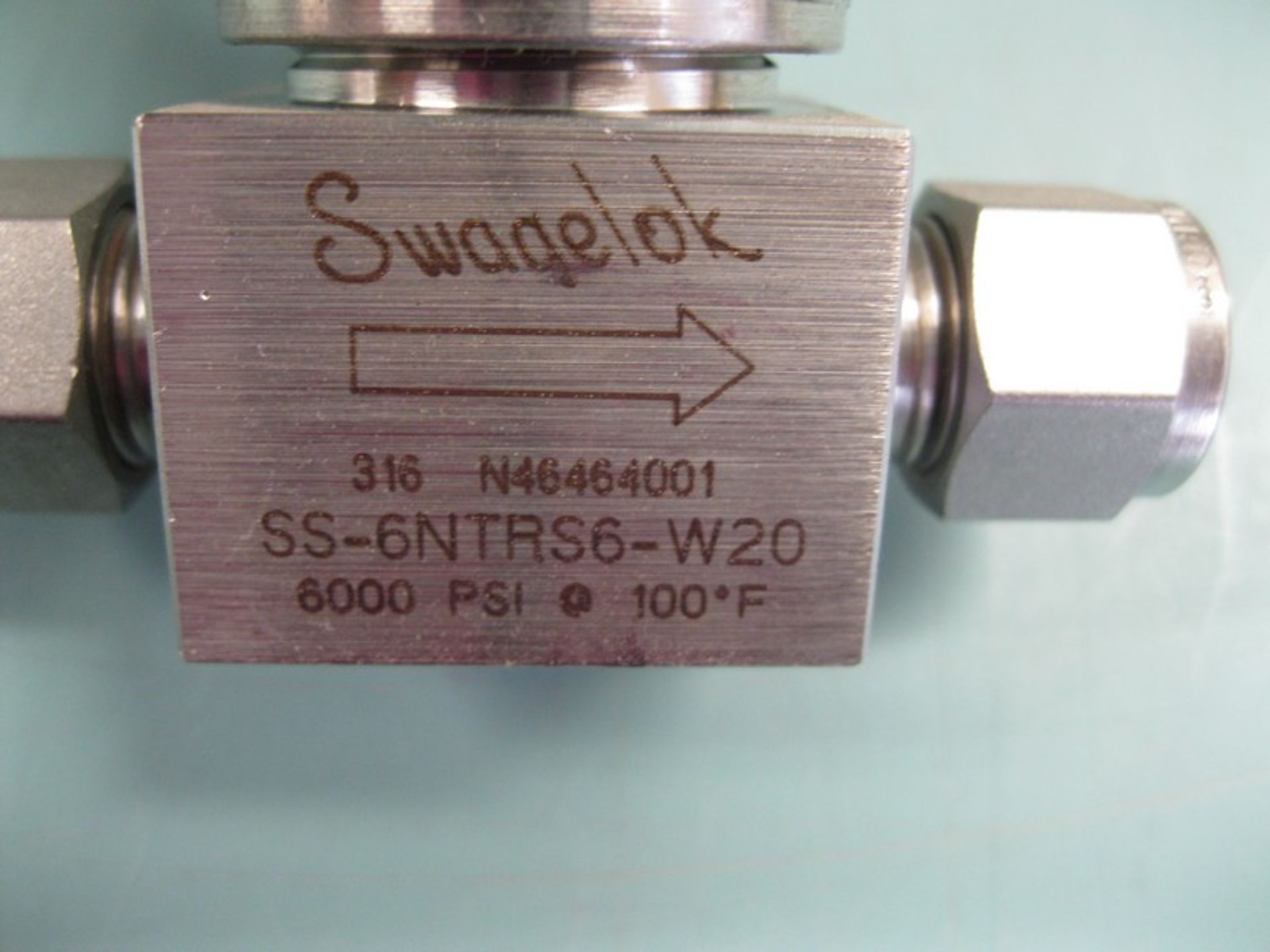 Lot (2) 3/8" Swagelok SS-6NTRS6-W20 Tube-Fitting Needle Valve (Located Springfield, NH)(Handling Fee - Image 3 of 3