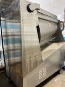 Used Hobart Model MG1532 Meat Grinder. 150 Pound Hopper Capacity. Double wall construction. 7.5 Hp